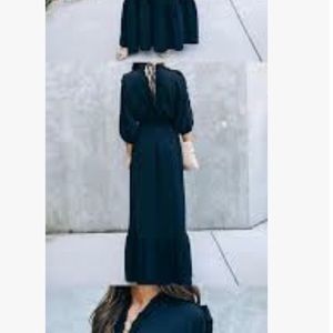 NWOT Vici Set The City on Fire Ruffle Maxi Dress